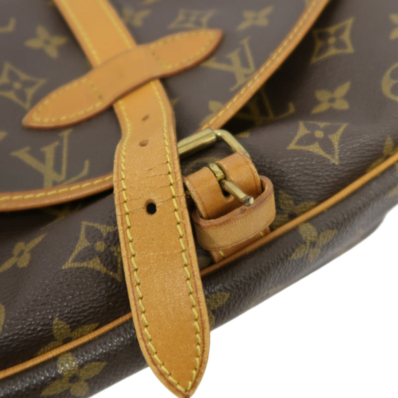 LOUIS VUITTON Monogram Saumur 30 Shoulder Bag Pvc Brown