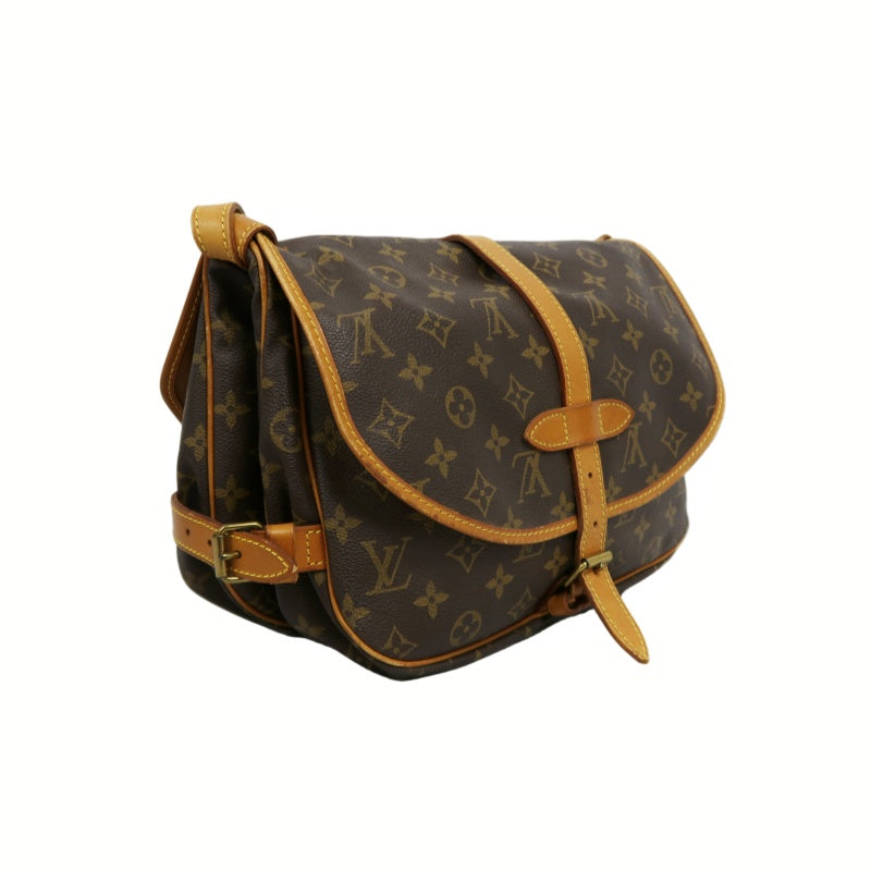 LOUIS VUITTON Monogram Saumur 30 Shoulder Bag Pvc Brown