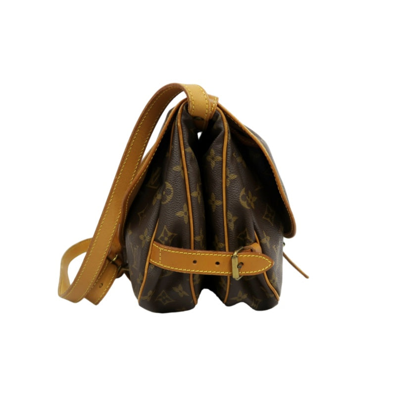 LOUIS VUITTON Monogram Saumur 30 Shoulder Bag Pvc Brown
