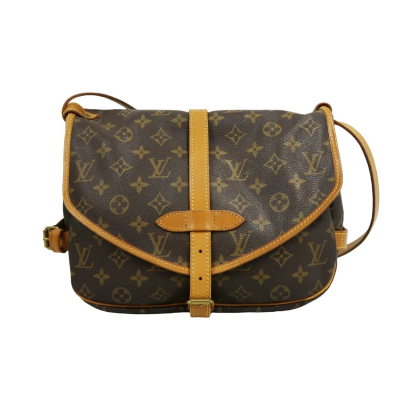 LOUIS VUITTON Monogram Saumur 30 Shoulder Bag Pvc Brown