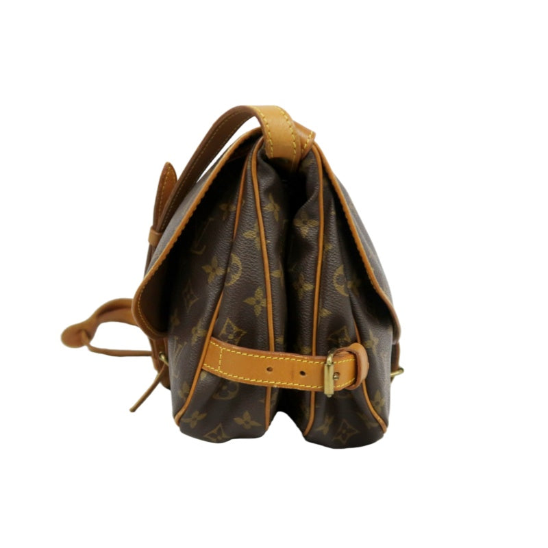 LOUIS VUITTON Monogram Saumur 30 Shoulder Bag Pvc Brown