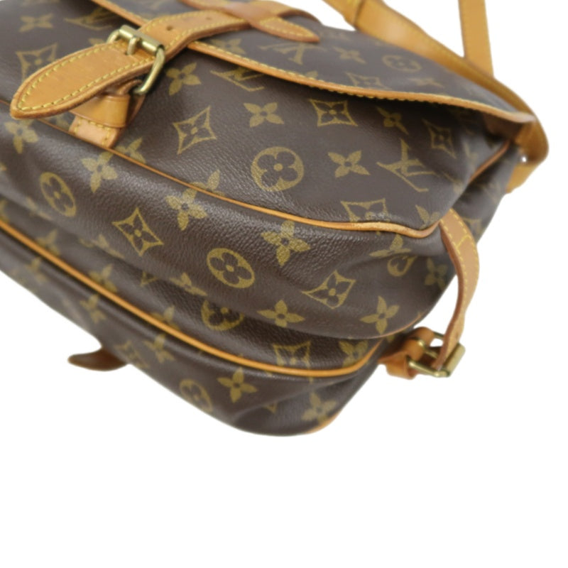 LOUIS VUITTON Monogram Saumur 30 Shoulder Bag Pvc Brown
