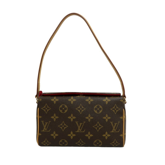 LOUIS VUITTON Recital Monogram Brown Handbag LV Monogram PVC Underarm Bag
