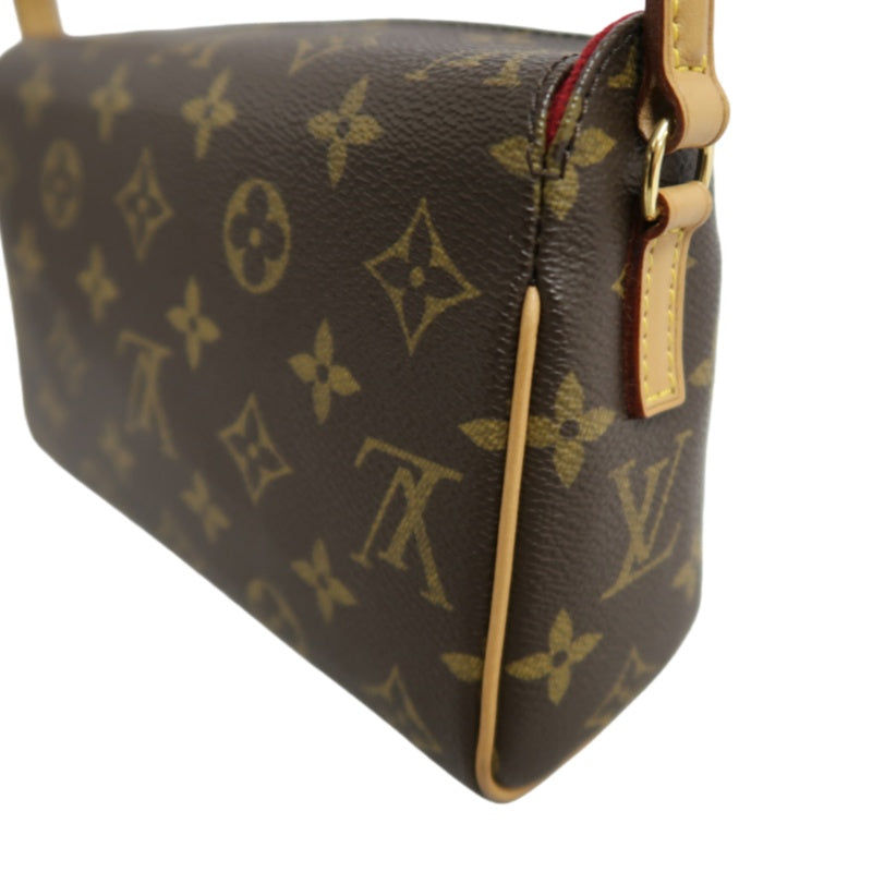 LOUIS VUITTON Recital Monogram Brown Handbag LV Monogram PVC Underarm Bag