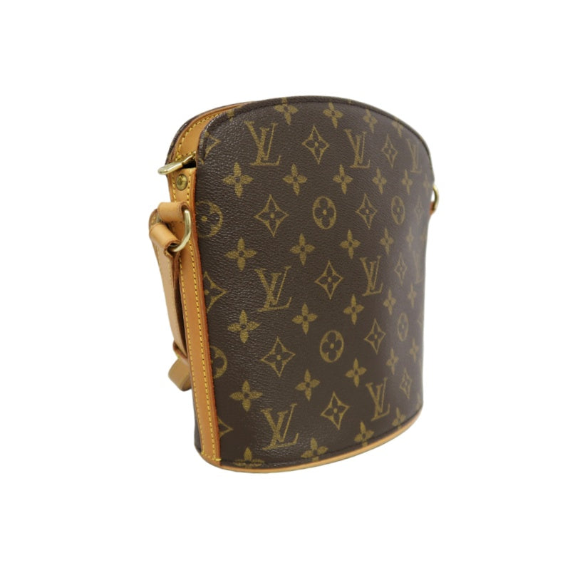 LOUIS VUITTON Monogram Drouot Shoulder Bag Pvc Brown
