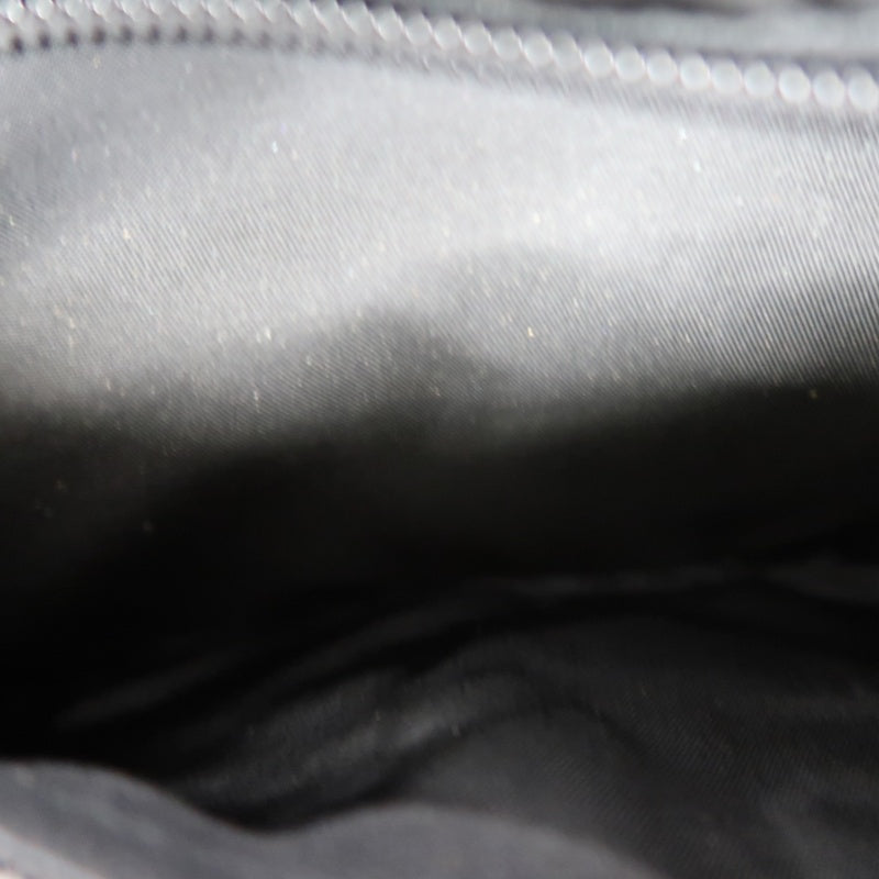 PRADA Nylon Shoulder Bag Black Silver Hardware