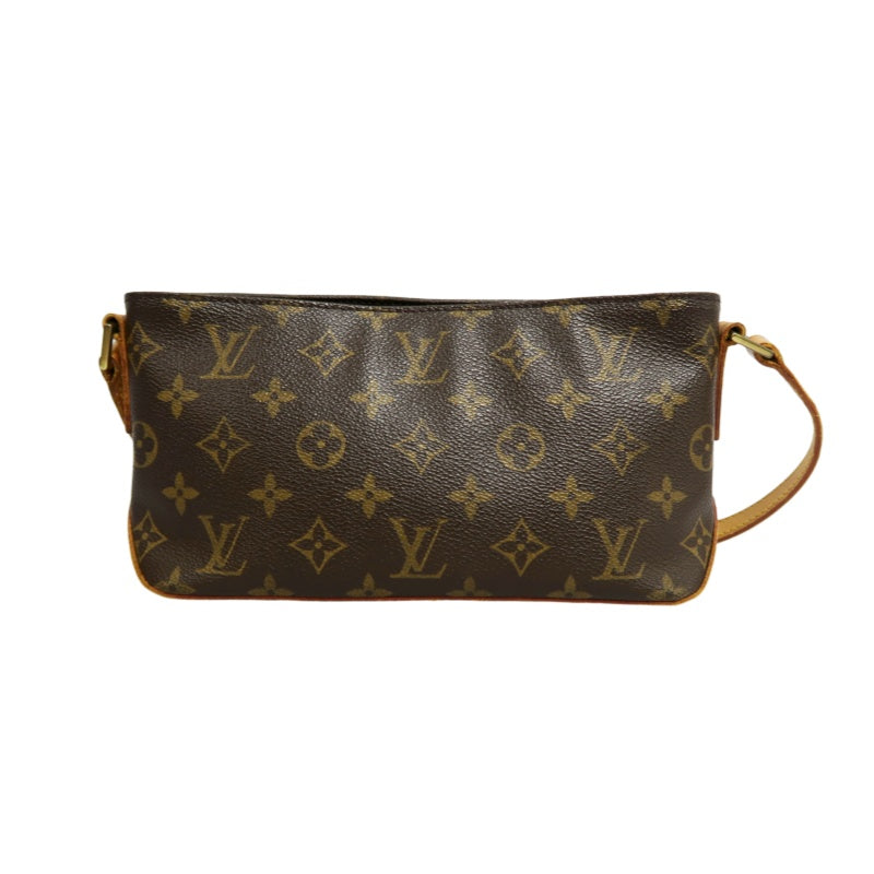 LOUIS VUITTON Trotter Monogram Canvas Shoulder Bag Brown Crossbody Bag