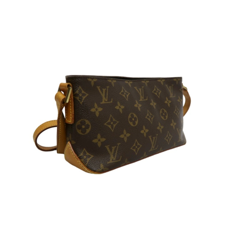 LOUIS VUITTON Trotter Monogram Canvas Shoulder Bag Brown Crossbody Bag