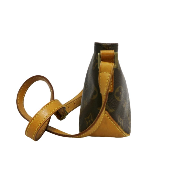 LOUIS VUITTON Trotter Monogram Canvas Shoulder Bag Brown Crossbody Bag