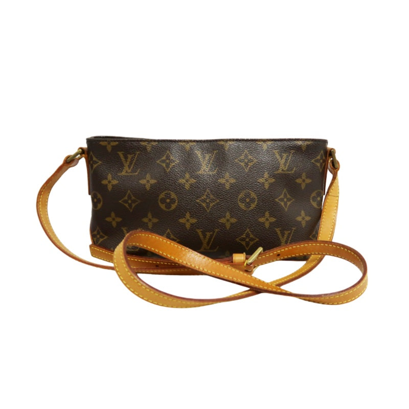 LOUIS VUITTON Trotter Monogram Canvas Shoulder Bag Brown Crossbody Bag