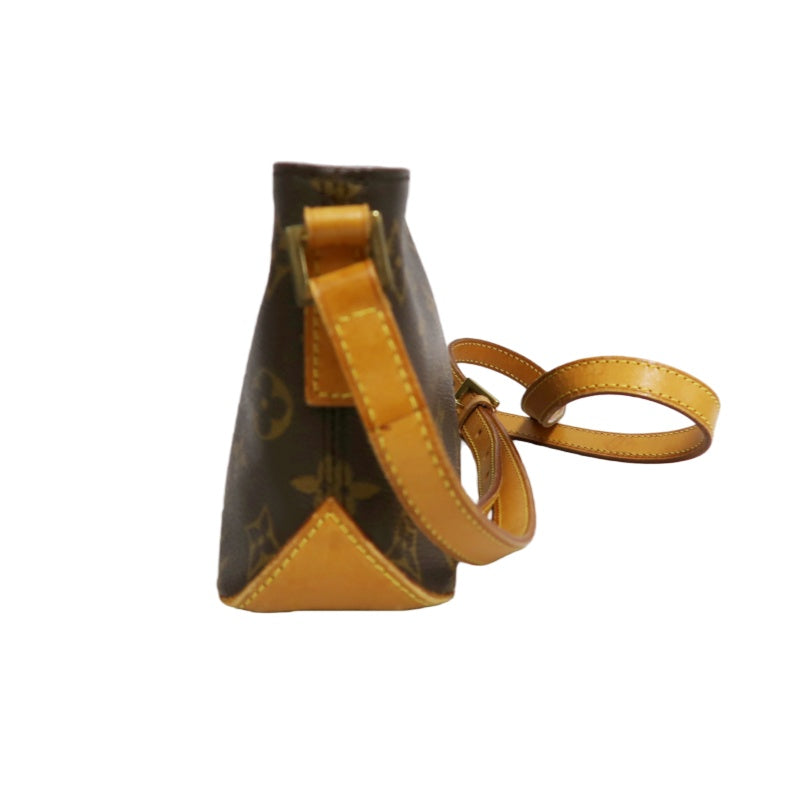LOUIS VUITTON Trotter Monogram Canvas Shoulder Bag Brown Crossbody Bag