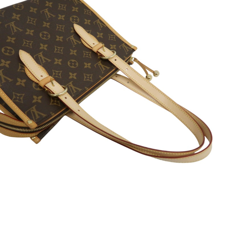 LOUIS VUITTON Popincourt Monogram Canvas Shoulder Bag Brown Tote Bag