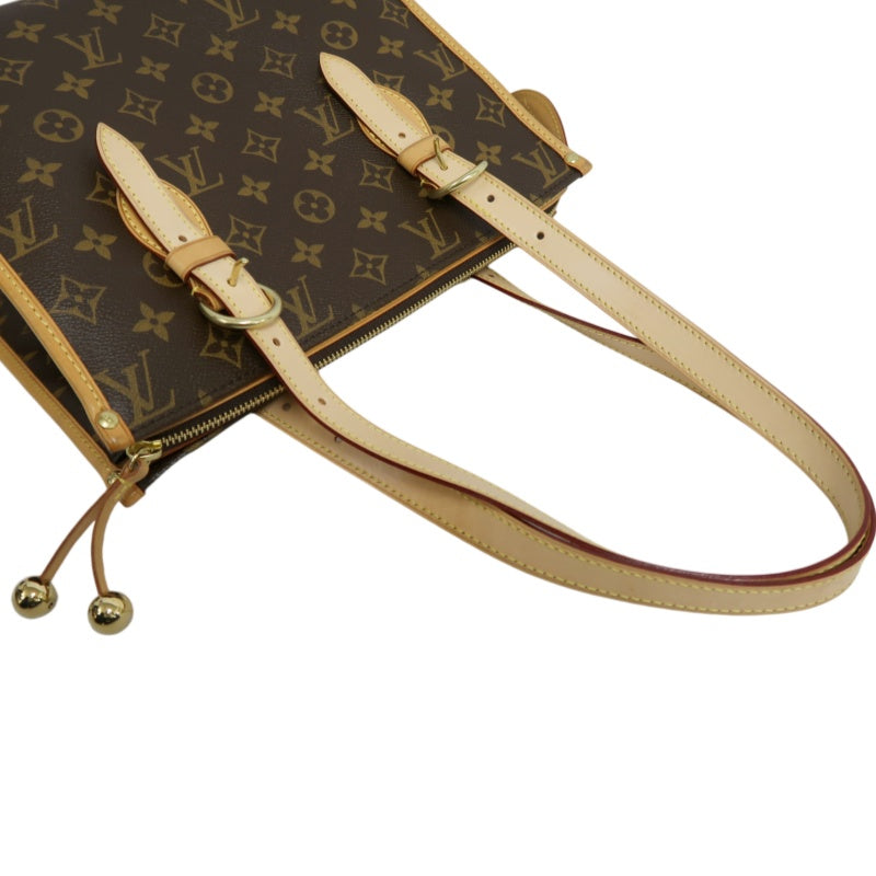 LOUIS VUITTON Popincourt Monogram Canvas Shoulder Bag Brown Tote Bag