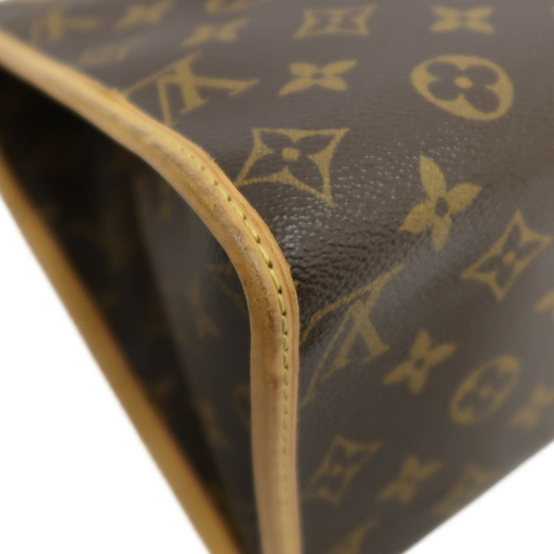 LOUIS VUITTON Popincourt Monogram Canvas Shoulder Bag Brown Tote Bag