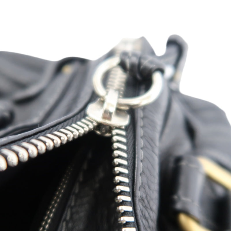 CHLOE Paddington Handbag Leather Black Gold Hardware With Lock And Key