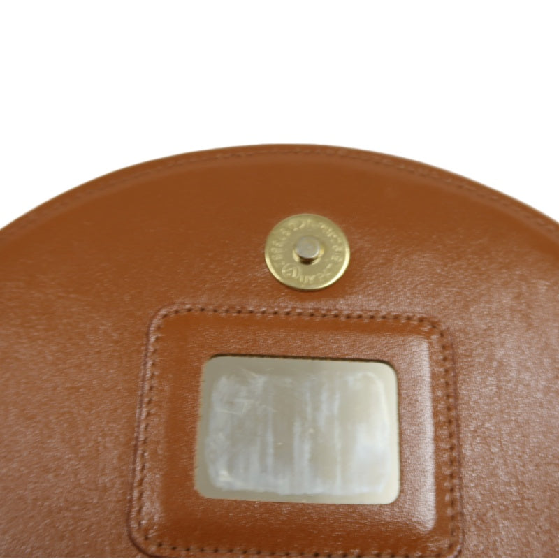 MCM Visetos Shoulder Bag PVC Leather Mustard Gold Logo Plate Hardware