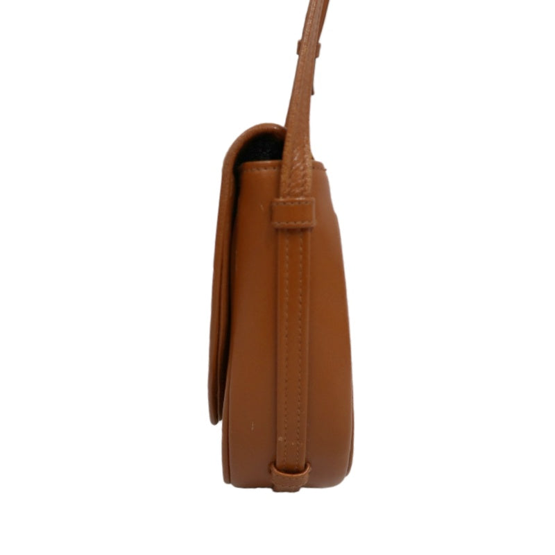 MCM Visetos Shoulder Bag PVC Leather Mustard Gold Logo Plate Hardware