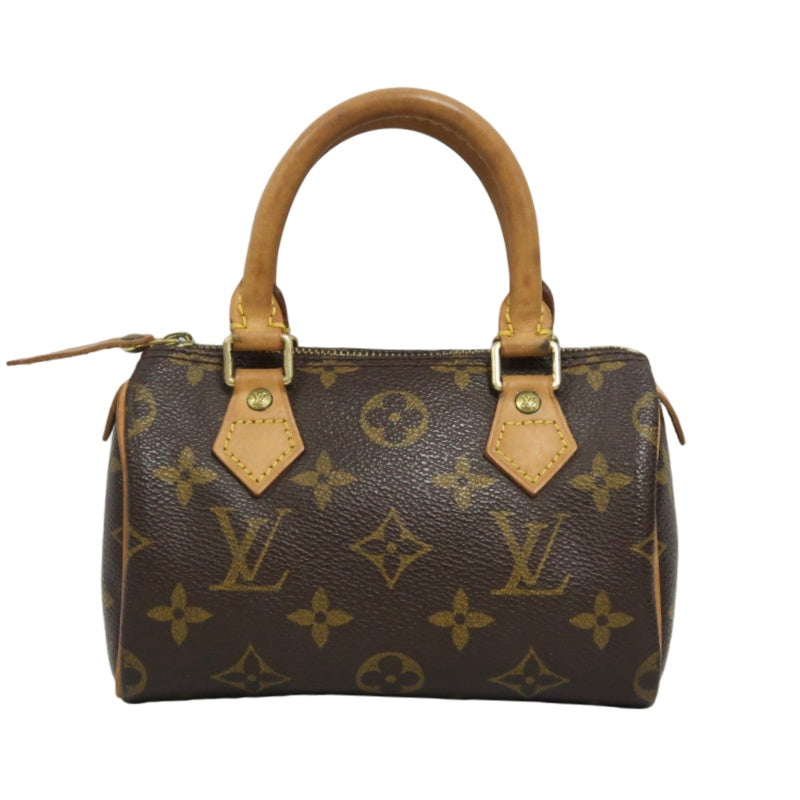 LOUIS VUITTON Monogram Nano Speedy Handbag PVC Brown