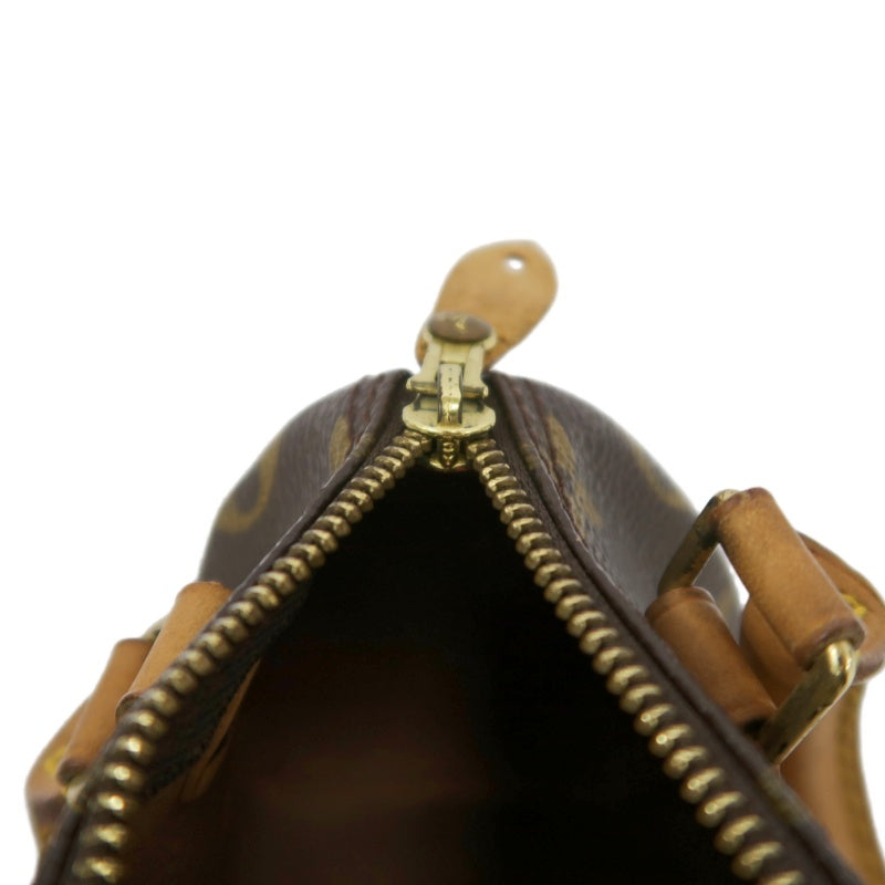 LOUIS VUITTON Monogram Nano Speedy Handbag PVC Brown