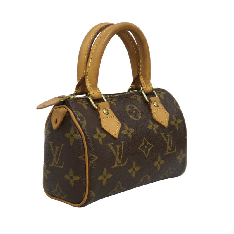 LOUIS VUITTON Monogram Nano Speedy Handbag PVC Brown