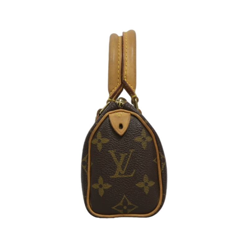 LOUIS VUITTON Monogram Nano Speedy Handbag PVC Brown