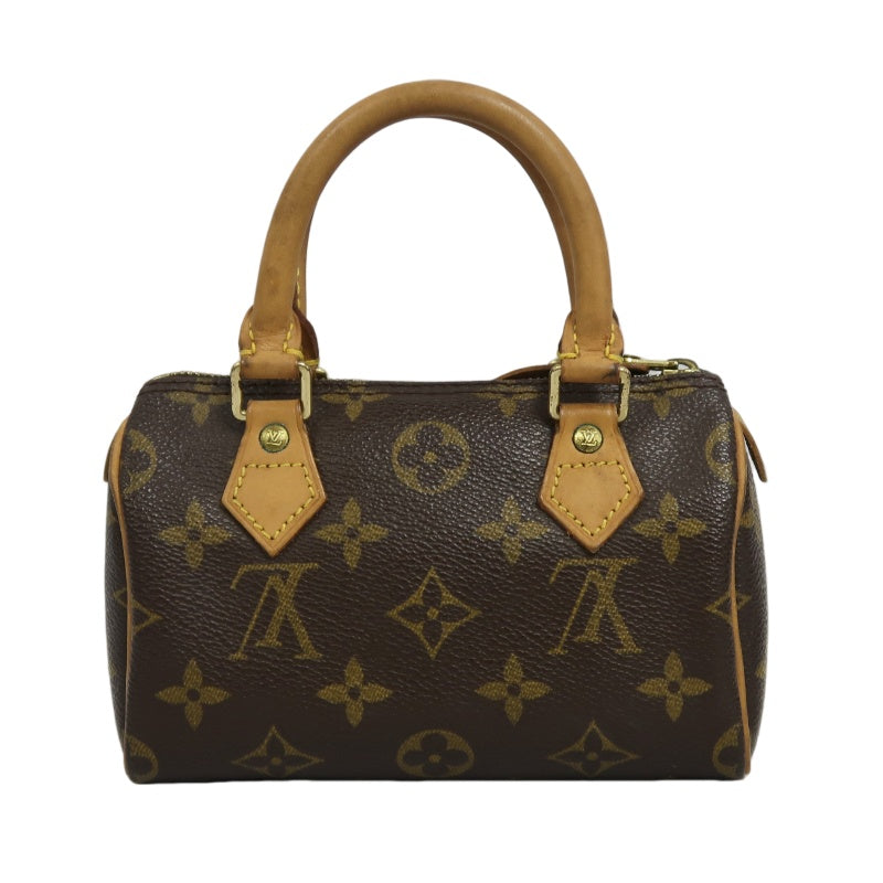 LOUIS VUITTON Monogram Nano Speedy Handbag PVC Brown