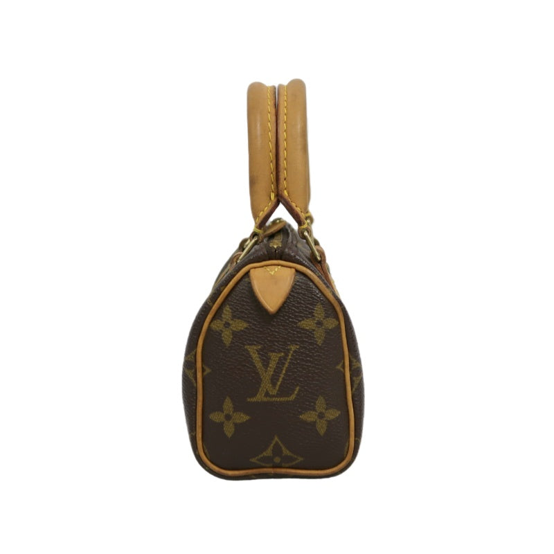 LOUIS VUITTON Monogram Nano Speedy Handbag PVC Brown