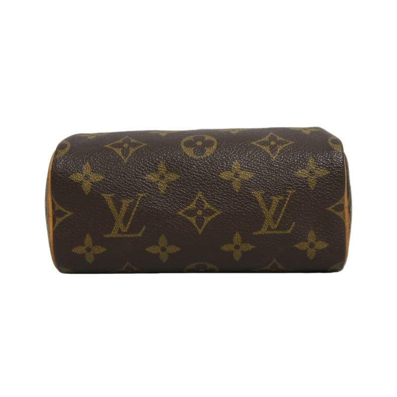 LOUIS VUITTON Monogram Nano Speedy Handbag PVC Brown