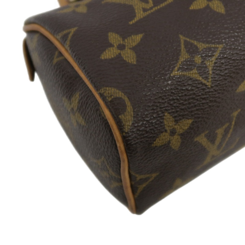 LOUIS VUITTON Monogram Nano Speedy Handbag PVC Brown