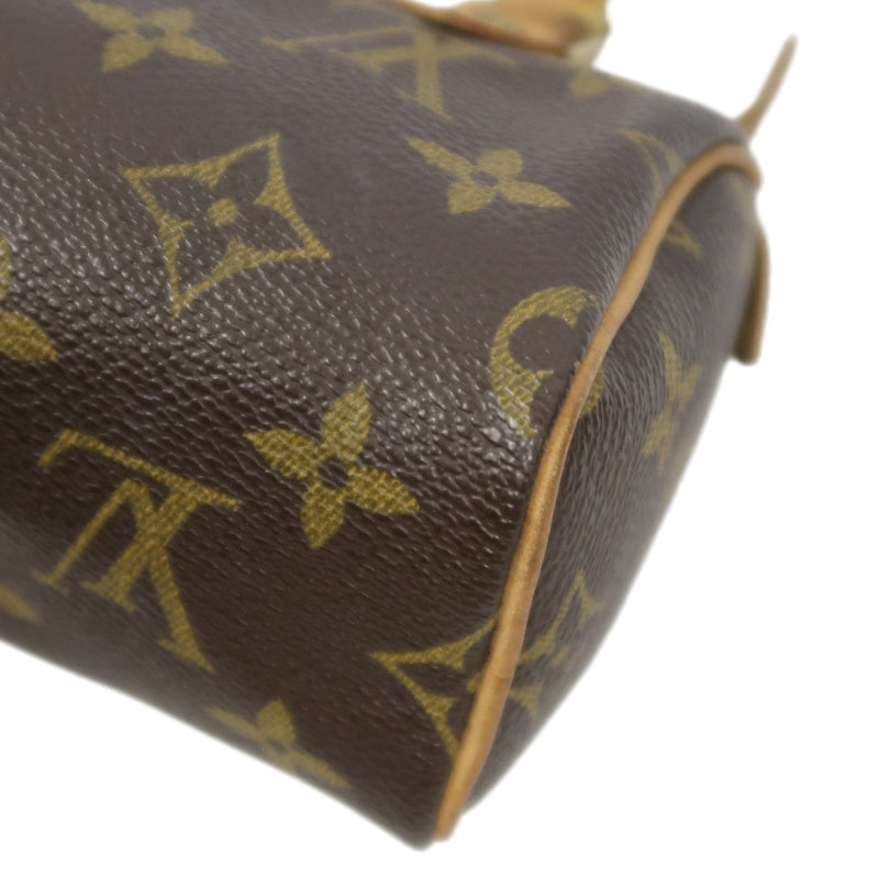 LOUIS VUITTON Monogram Nano Speedy Handbag PVC Brown