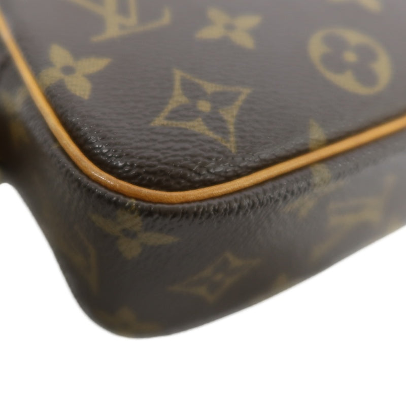 LOUIS VUITTON Pochette Cite Monogram Canvas Shoulder Bag Brown