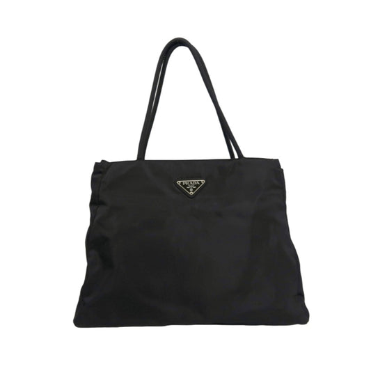 PRADA Tote Bag, Black Nylon Shoulder Bag