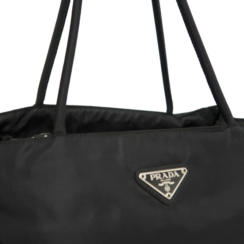 PRADA Tote Bag, Black Nylon Shoulder Bag
