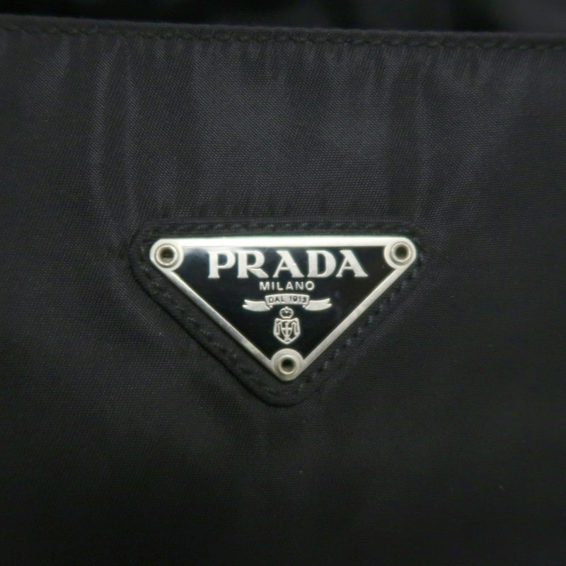 PRADA Tote Bag, Black Nylon Shoulder Bag