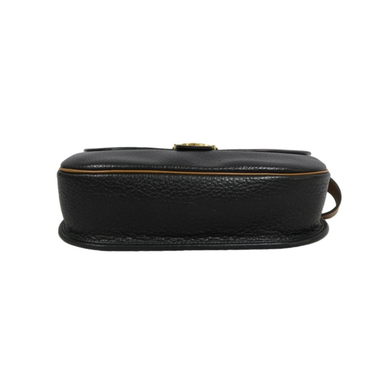 DIOR CD Logo Colorblock Shoulder Bag Leather Black/Brown Gold Hardware With Pouch