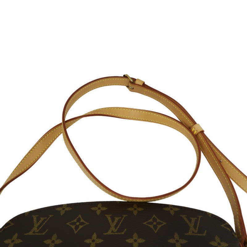 LOUIS VUITTON Drouot Monogram Canvas Shoulder Bag Brown Crossbody Bag