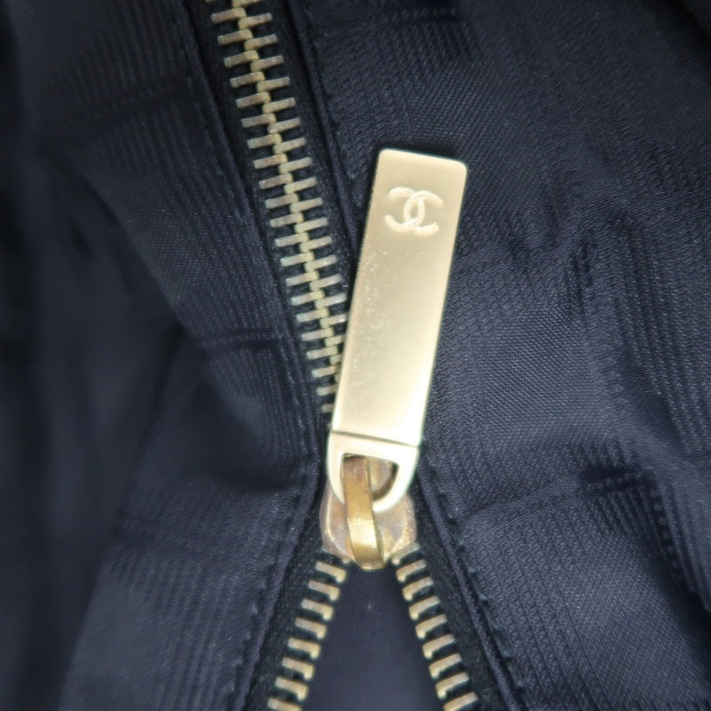 CHANEL New Travel Line Tote GM, Black Nylon with Gold Hardware, with Authenticity Card, Black Canvas Ice Cube Shoulder Bag