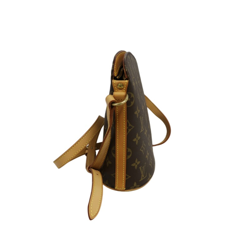 LOUIS VUITTON Drouot Monogram Canvas Shoulder Bag Brown Crossbody Bag