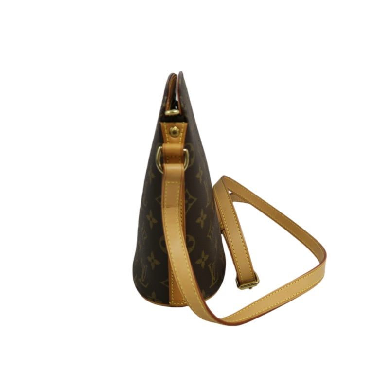 LOUIS VUITTON Drouot Monogram Canvas Shoulder Bag Brown Crossbody Bag