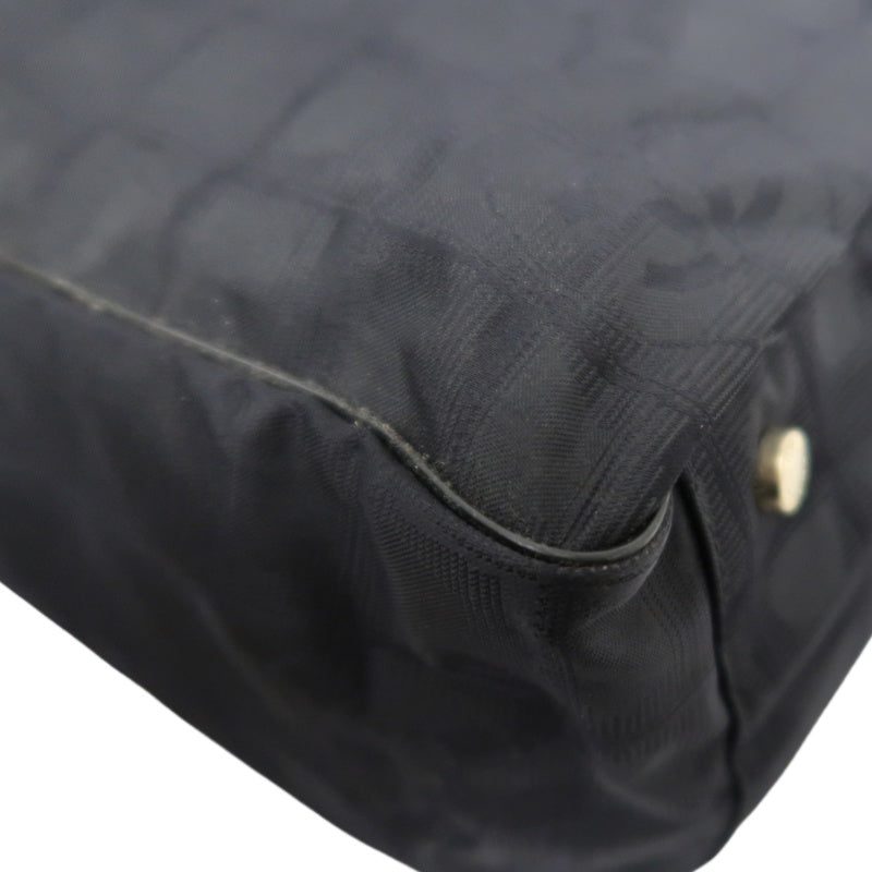 CHANEL New Travel Line Tote GM, Black Nylon with Gold Hardware, with Authenticity Card, Black Canvas Ice Cube Shoulder Bag
