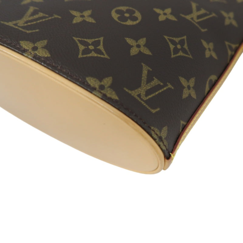 LOUIS VUITTON Drouot Monogram Canvas Shoulder Bag Brown Crossbody Bag