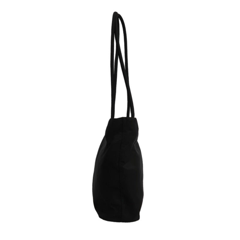 PRADA Tote Bag Black Nylon with Silver Hardware, Includes Guarantee Card