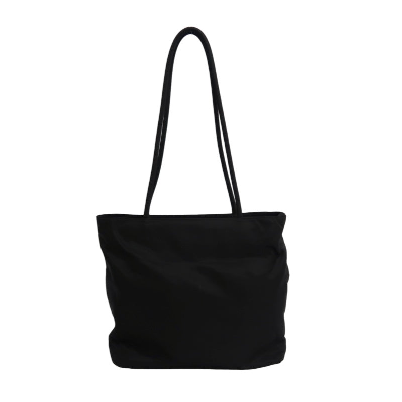PRADA Tote Bag Black Nylon with Silver Hardware, Includes Guarantee Card
