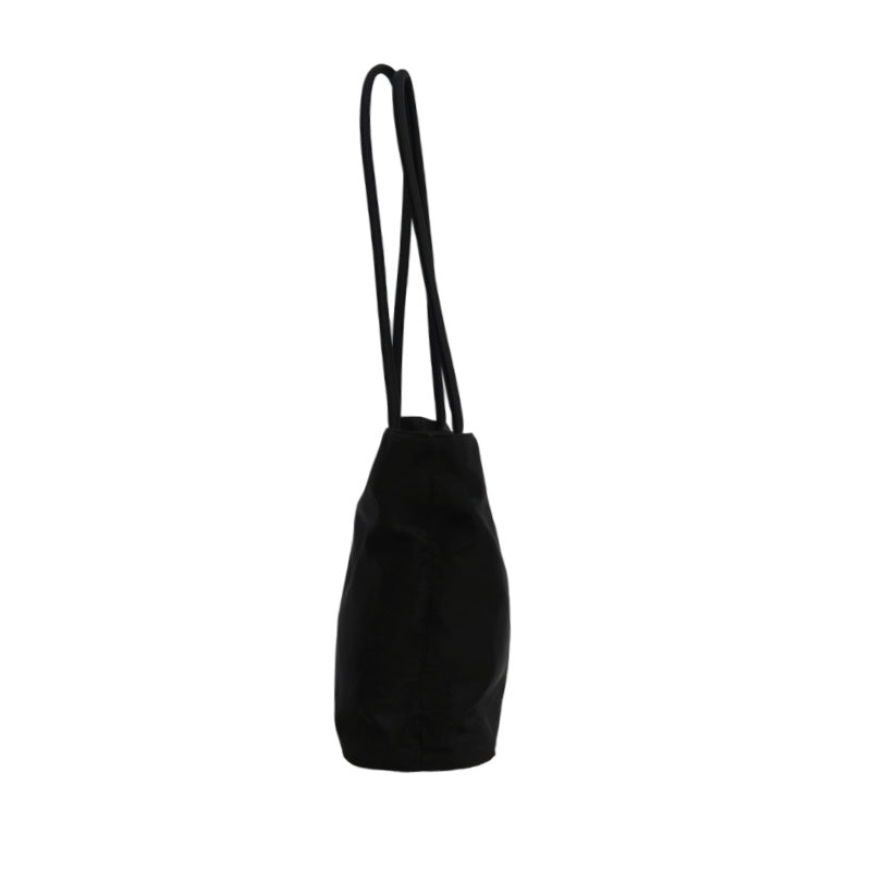 PRADA Tote Bag Black Nylon with Silver Hardware, Includes Guarantee Card