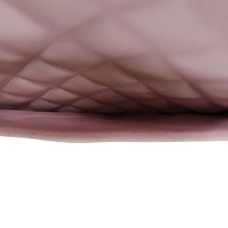 CHANEL Cambon Quilted Tote Bag Calfskin Pink
