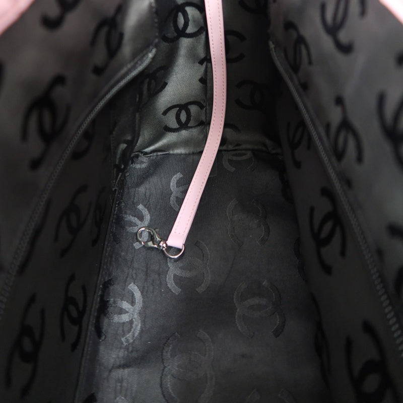 CHANEL Cambon Quilted Tote Bag Calfskin Pink