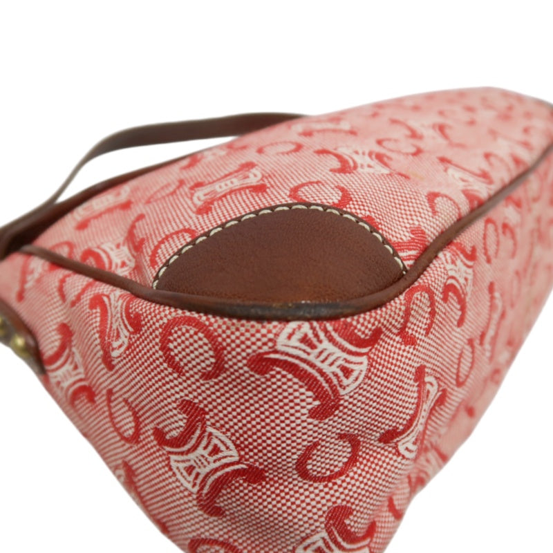 CEINE Shoulder Bag, Canvas, Red/Brown