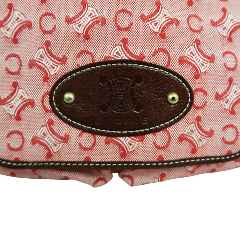 CEINE Shoulder Bag, Canvas, Red/Brown