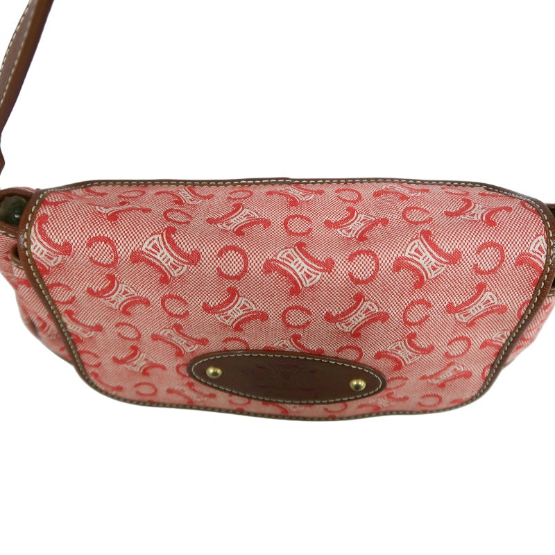 CEINE Shoulder Bag, Canvas, Red/Brown
