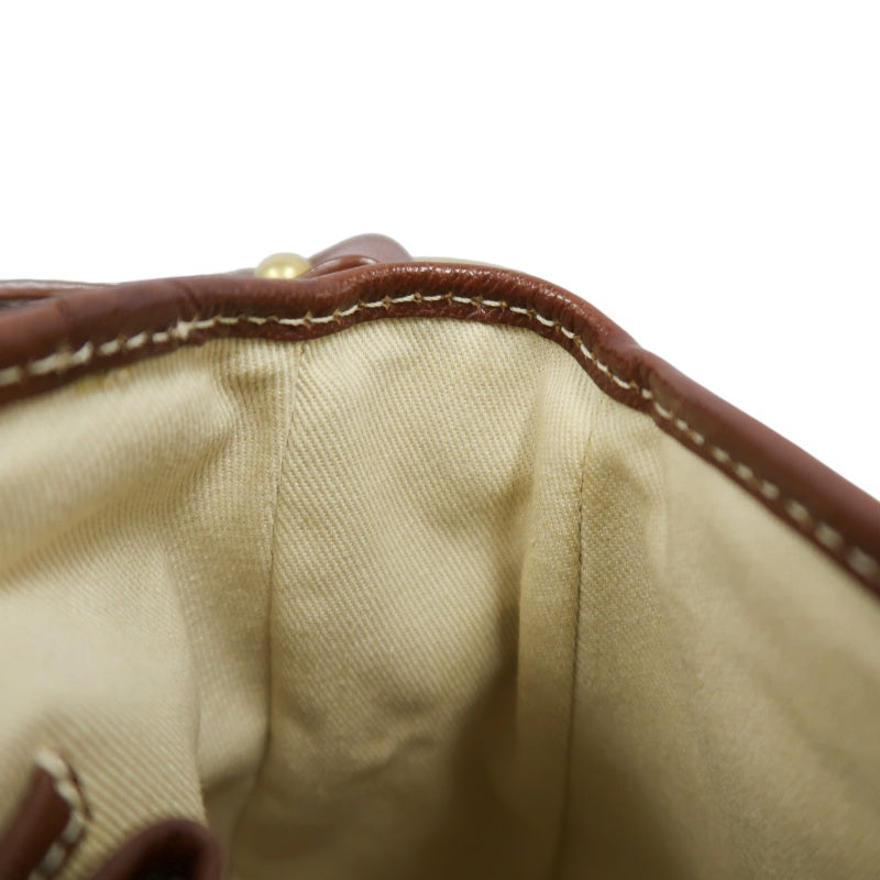 CEINE Shoulder Bag, Canvas, Red/Brown